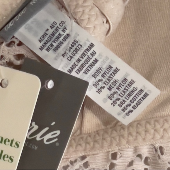 NWT Aerie Cream Lace Padded Halter Bralette Sz M - Picture 6 of 6